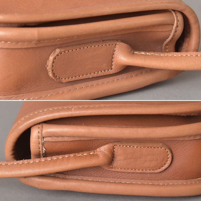  ultra rare!! COACH Coach Vintage shoulder bag original leather lock metal fittings Brown Camel 0940 pochette diagonal .. bag *k.f/a.k