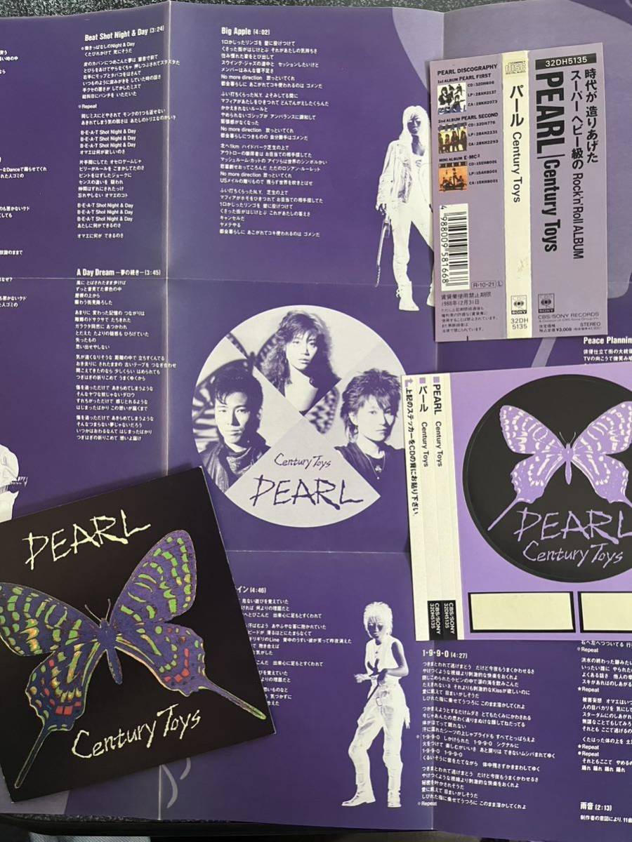 ’88年盤　ステッカー・ライブチラシ(当時モノ)帯付き　センチュリートイズ／パール　PEARL 田村直美　SHO-TA 初回限定盤 _画像3