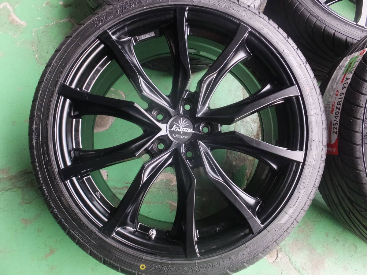 Weds Kranze VERAE★8J+48 PCD114.3-5穴★ナンカンNS-2 225/40R19 未使用タイヤ付き!!エスティマ・オデッセイ・アコード・ヴェゼル・CX-3!!_画像2