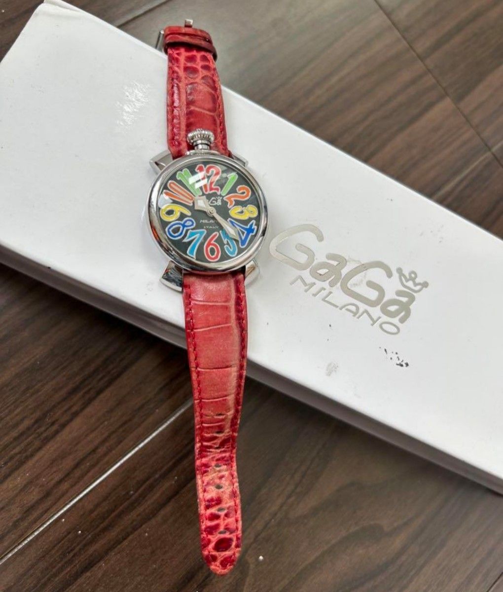 GaGa MILANO ガガミラノ マヌアーレ 文字盤 黒 ナンバー40 激安品 早い