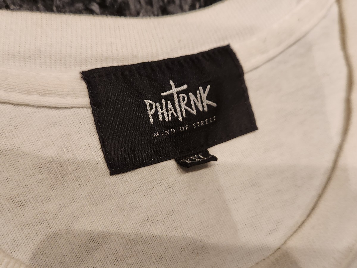 古着 PHATRNK 白 オーバーTシャツ 表記XXL 背面 クール&ザ・ギャング グラフィック 検) ラップT バンドT バイカー スケーター STUSSY_画像6