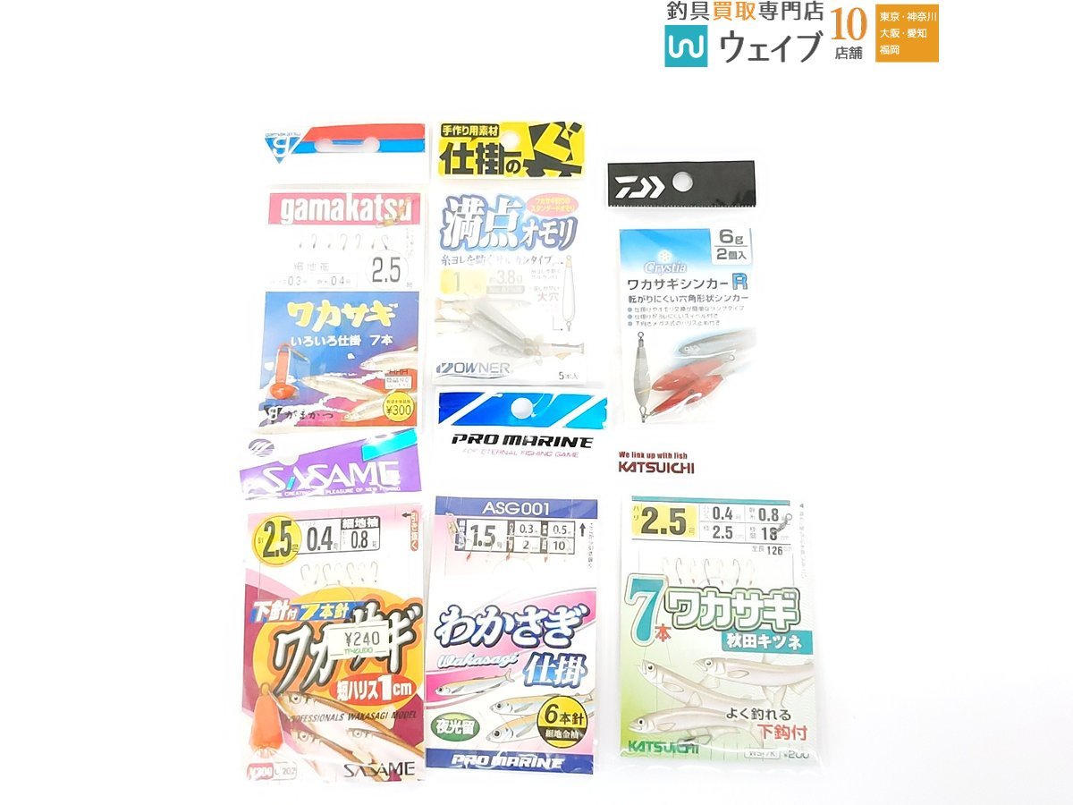 カツイチ 7本ワカサギ・ハヤブサ 瞬貫わかさぎ・オーナー 満点ワカサギオモリ 他 計51点 ワカサギ仕掛けセット_60N423320 (5).JPG