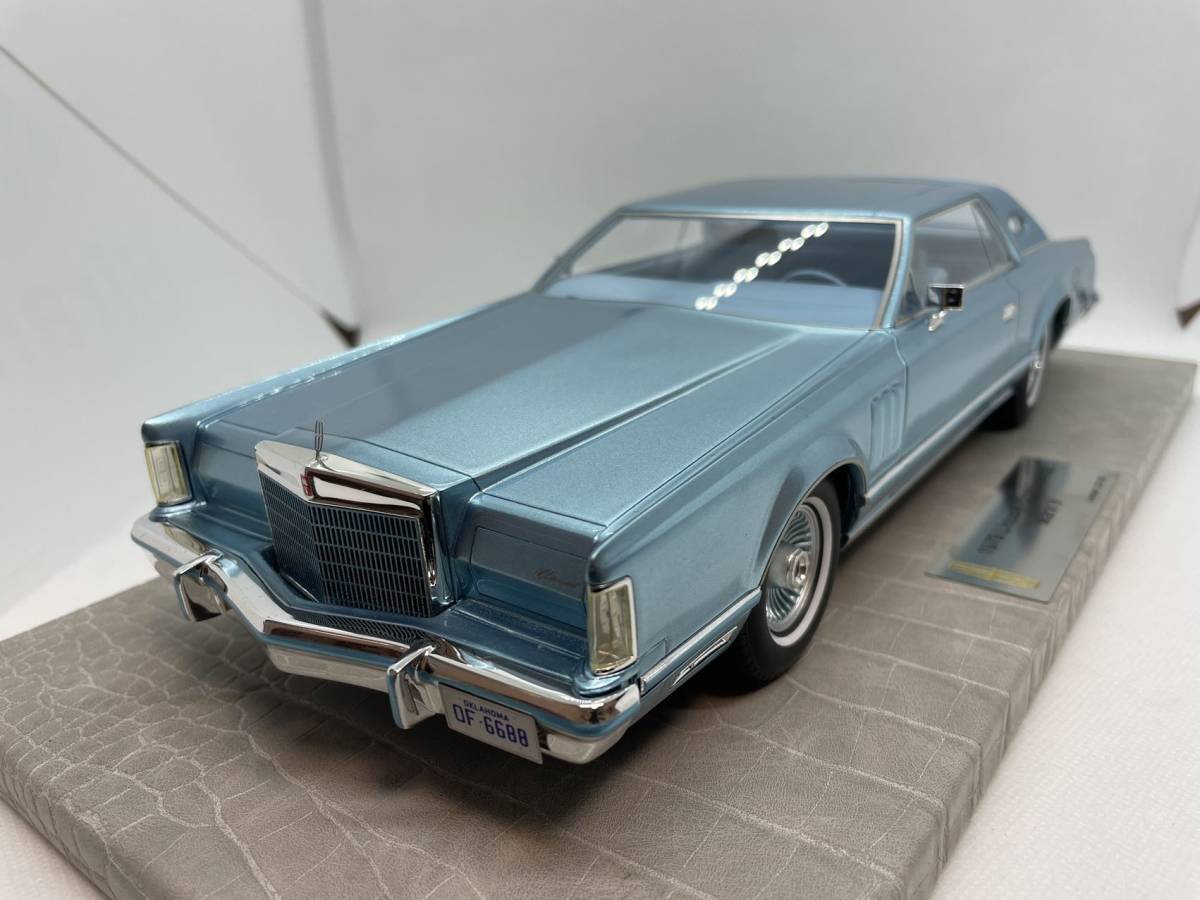 AMC 1/18 リンカーン Lincoln Continental Mark V 1979 Blue J01-5-001_画像1