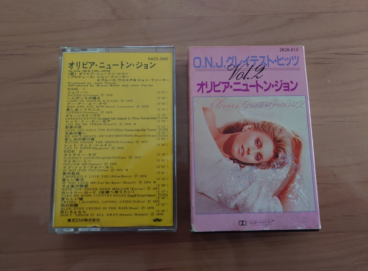 ★オリビア・ニュートン・ジョン Olivia Newton-John 歌詞カード付★グレイテストヒッツvol.2 歌詞カード付★2カセットテープ★中古品_画像1