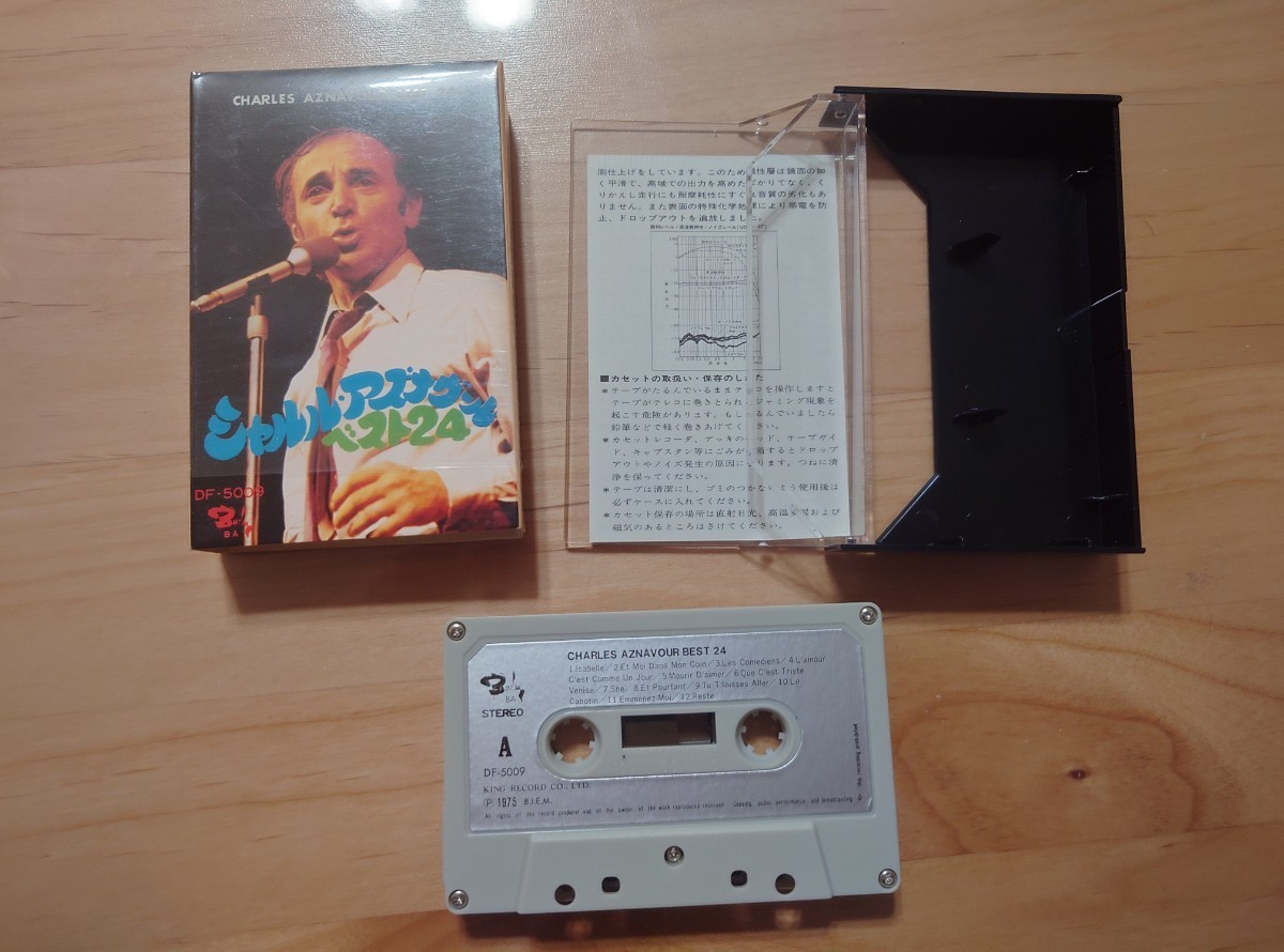 ★シャルル・アズナヴール・ベスト24★ Charles Aznavour★紙ケース★カセットテープ★中古品_画像3