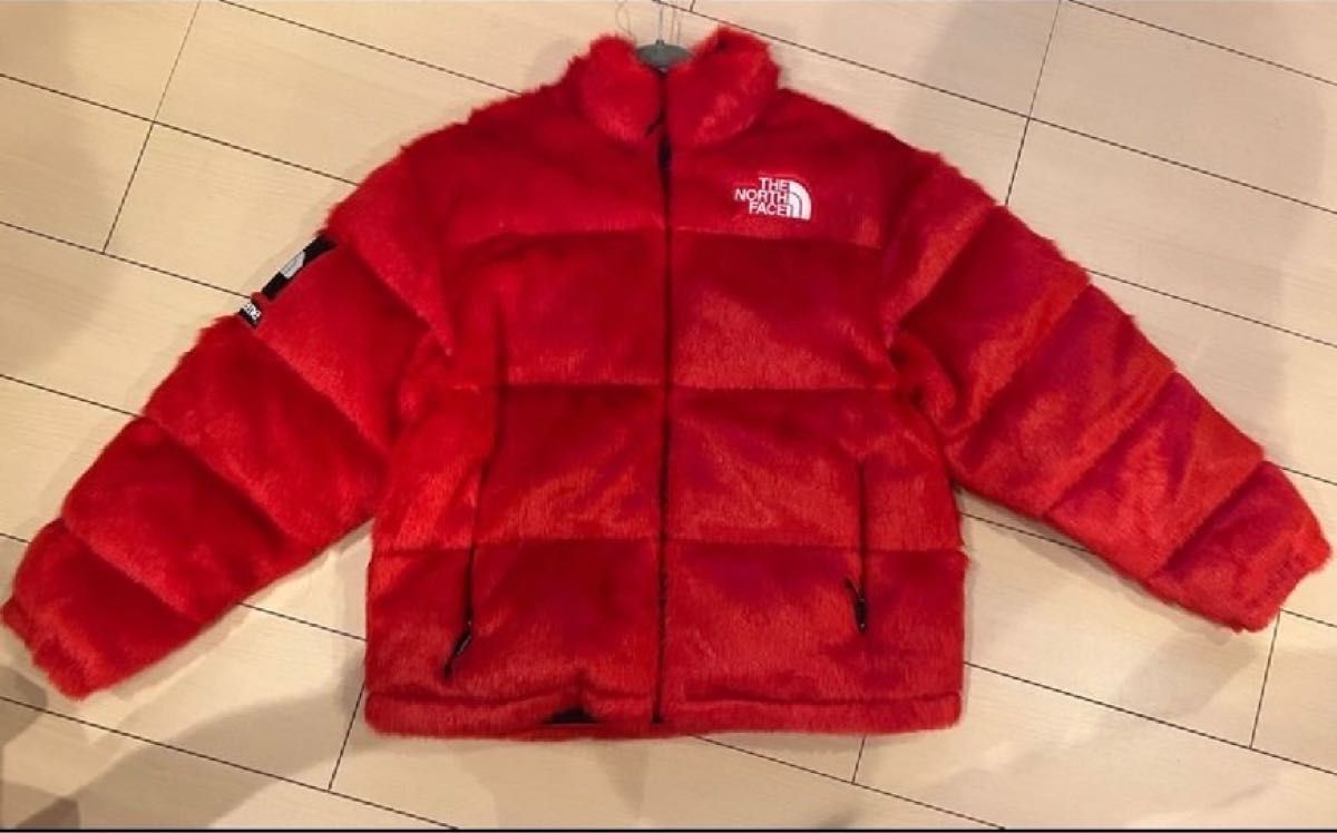 Supreme / The North Face Faux Fur Nuptse Jacket "Red"