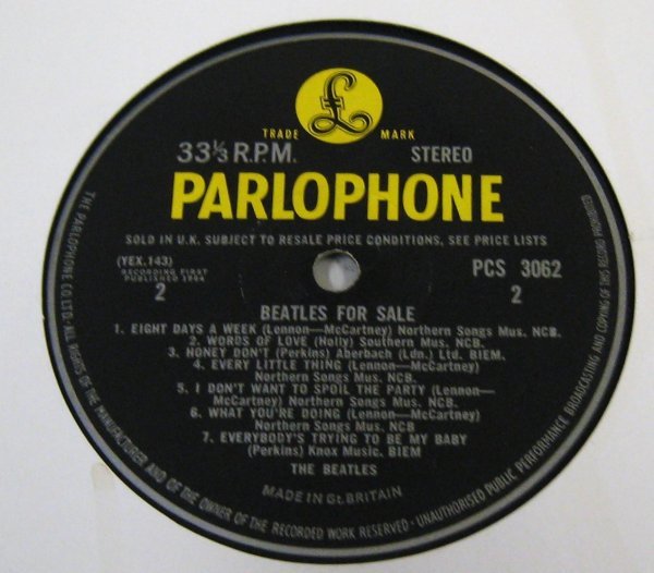 ☆ STEREO 英國盤 ☆ The Beatles / Beatles For Sale [ UK stereo ORIG LP '64 Parlophone PCS 1240 MAT 1/1] MT TAX CODE_画像4