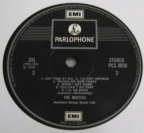 ^^ 英國盤 The Beatles A Hard Day's Night [ UK '71 STEREO Parlophone PCS 3058 ] MAT 1/1_画像4