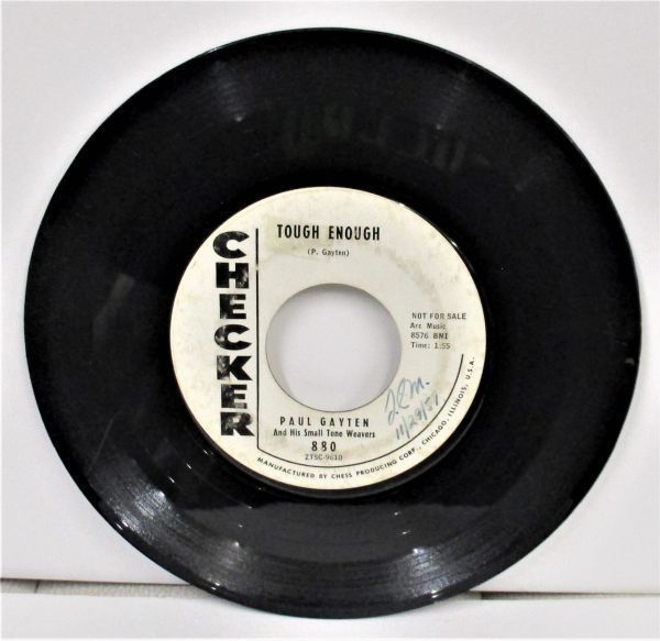 ▼Rhythm & Blues45 THE TUNE WEAVERS-OL' MAN RIVER/PAUL GAYTEN-TOUGH ENOUGH[CHECKER 880 ] PROMO_画像2