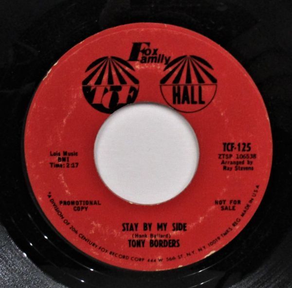 ◎Northern/DEEP45 Tony Borders / Love's Been Good To Me / Stay By My Side [ '66 TCF 125 ] PROMO_画像2