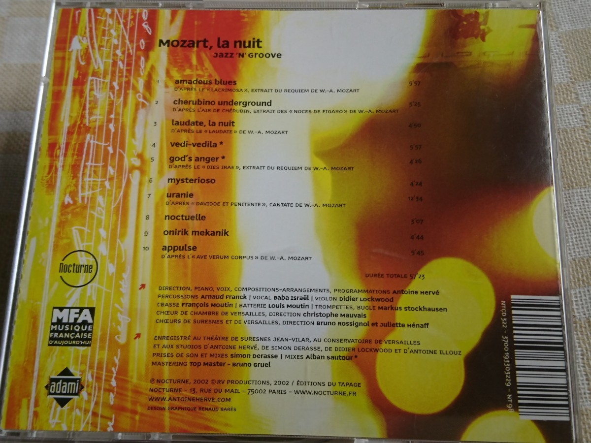  ●CD● Jazz n Groove / MOZART, La nuit (NTCD322)_画像2