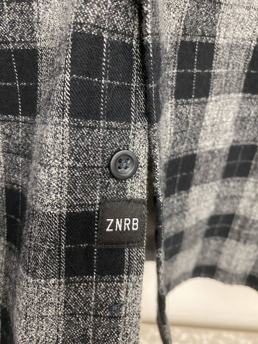 未使用 タグ付き ZANEROBE ゼインローブ 長袖シャツ チェック ブラック グレー サイズS シャツ SHIRTS チェックシャツ ネルシャツ _画像4