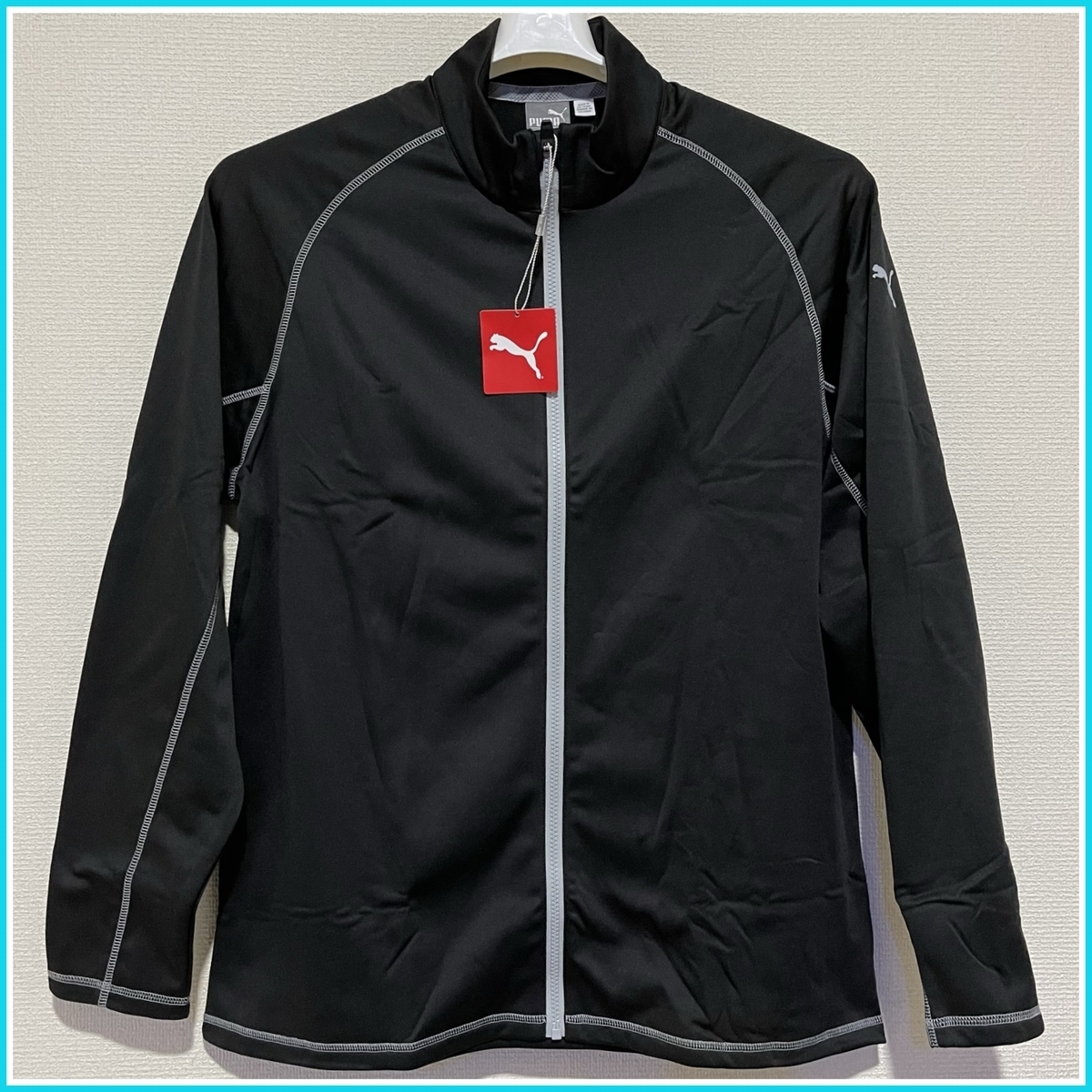  Puma Golf *USXL( japanese 3L-4L rank ) full Zip * jacket / fleece / outer garment / long sleeve / autumn winter / black * direct import *PUMA black * large size * free shipping 