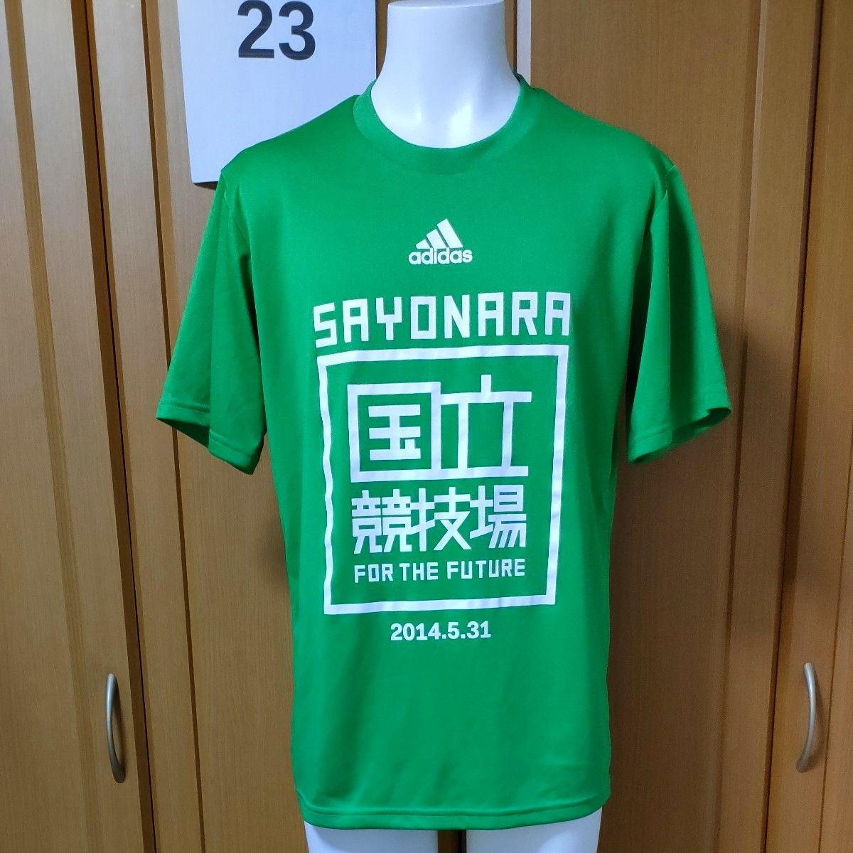 アディダス半袖TシャツL「国立競技場サヨナラ」イベント記念Tレア入手困難　adidasSAYONARAFOR THE FUTURE