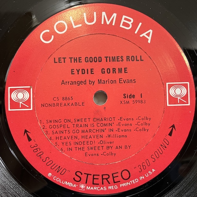 ■即決 VOCAL Eydie Gorme / Let The Good Times Roll cs8865 jv5324 米オリジナル、2eye Stereo イディ・ゴーメ_画像3