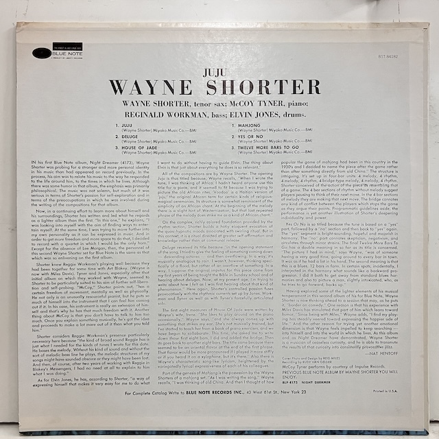 ■即決 JAZZ Wayne Shorter / Juju Bst84182 j38635 米盤Ua 「Vangelder Stereo」刻印 _画像4