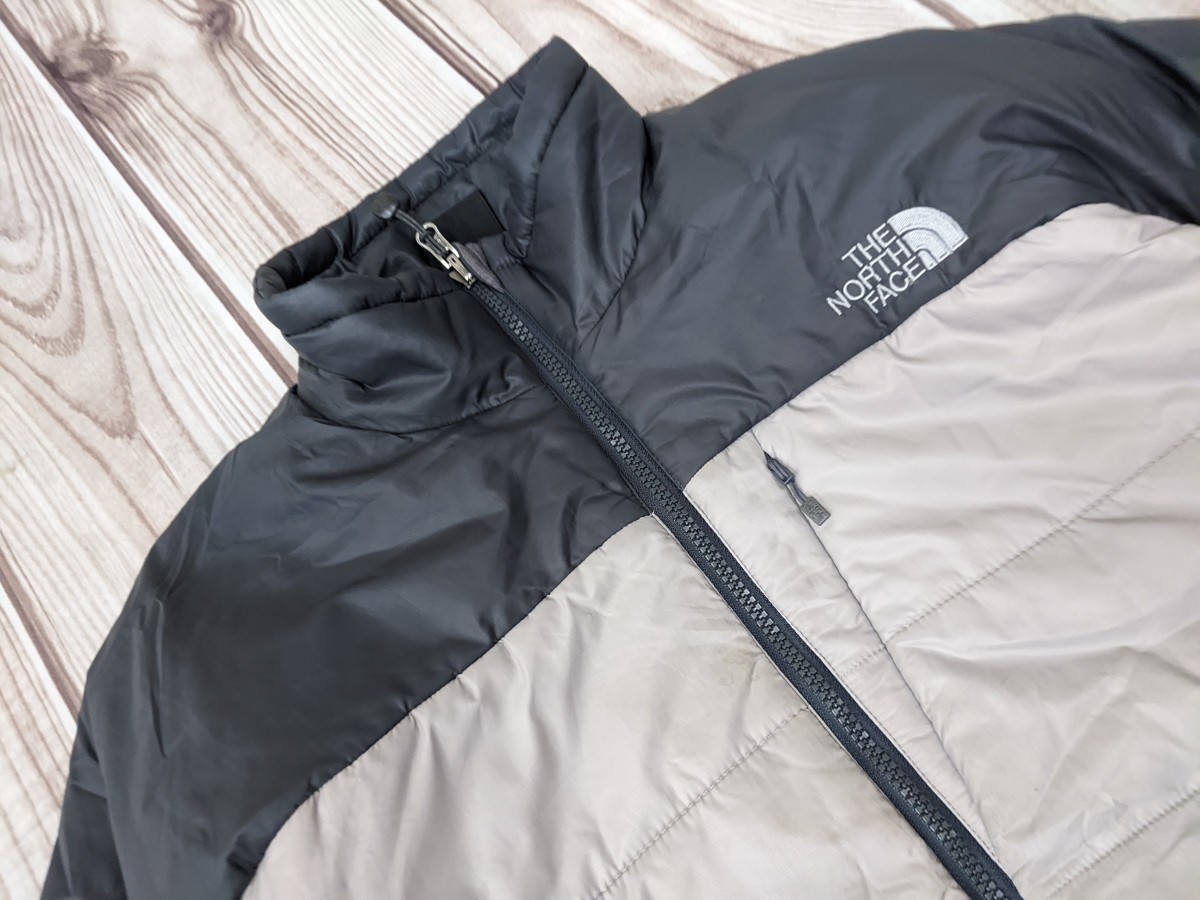 11．THE NORTH FACE ザ ノースフェイス プリマロフト TNF ルナージャケット ベージュ×グレー メンズ S NY17501 アウトドア y211_画像2