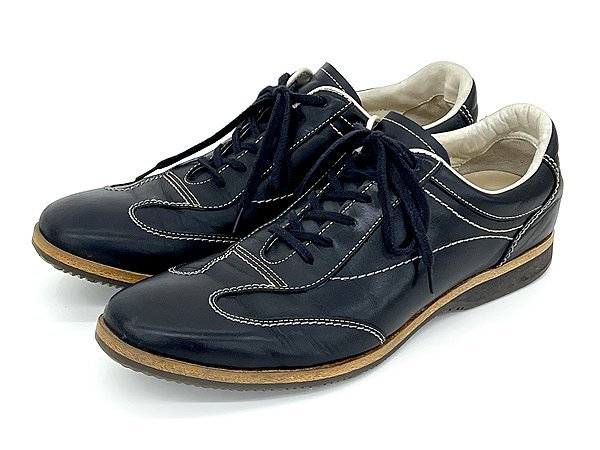 REGAL/リーガル メンズ レザースニーカー 革靴 W353 ブラック 黒 25cm