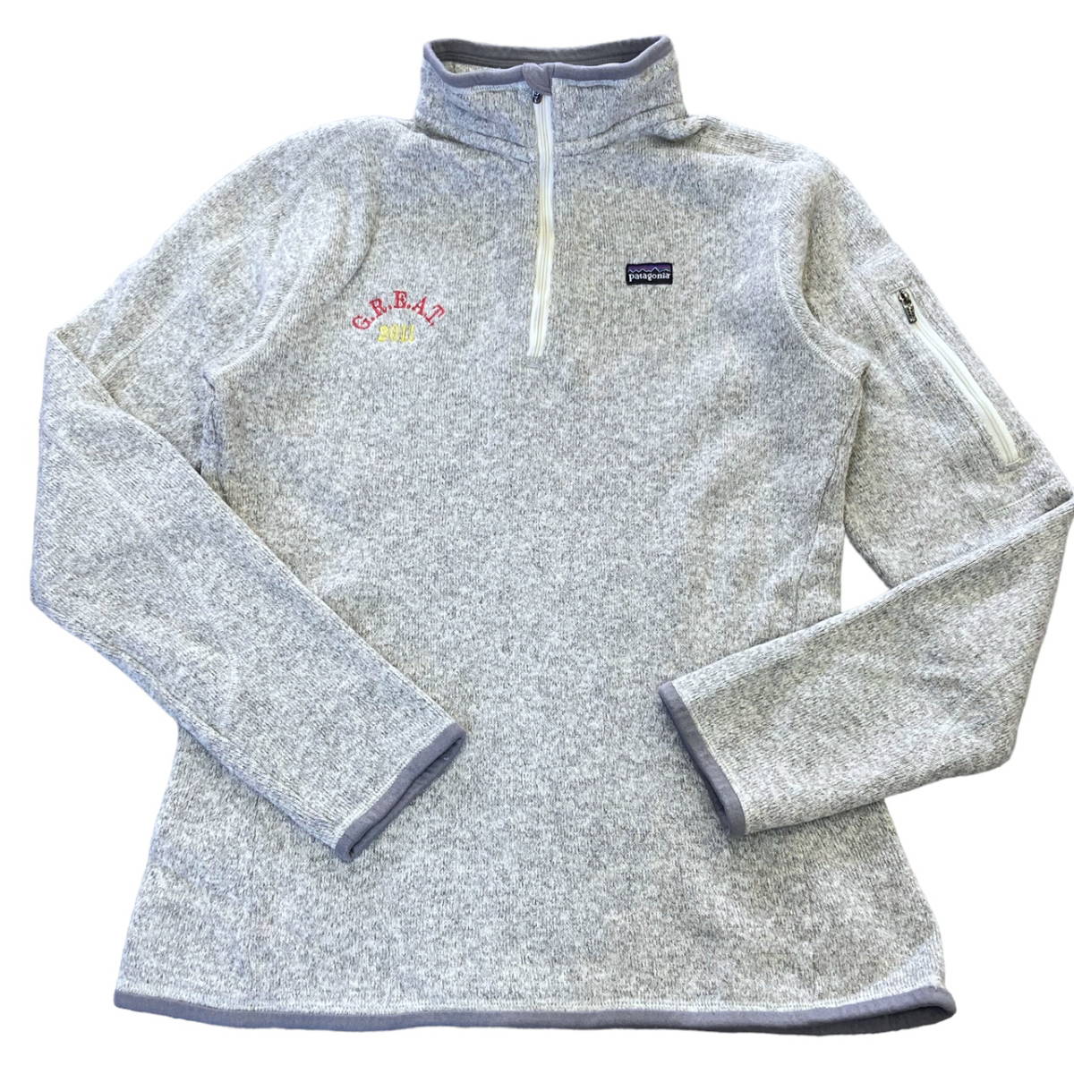 2010年製 patagonia ベターセーター フリース ジャケット L グレー ハーフジップ プルオーバー パーカー パタゴニア Better Sweater 25616_画像1