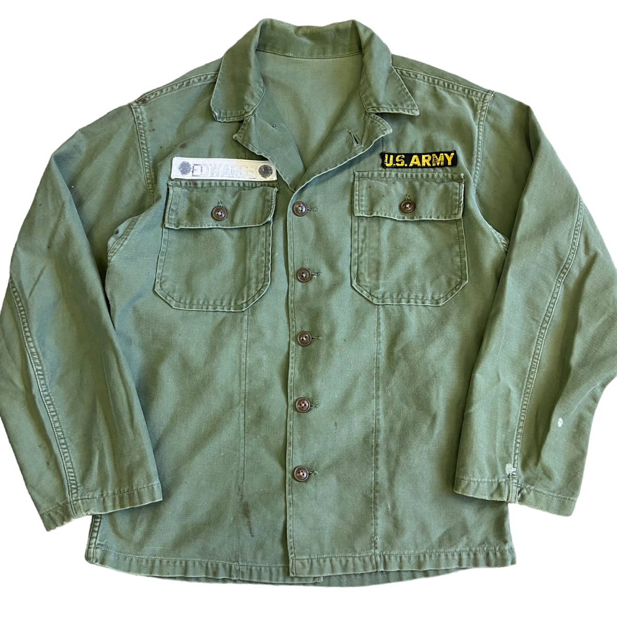 60年代 米軍 US ARMY ユーティリティシャツ SHIRT UTILITY 筒袖 ミリタリー シャツ ジャケット 60s 70s ヴィンテージ