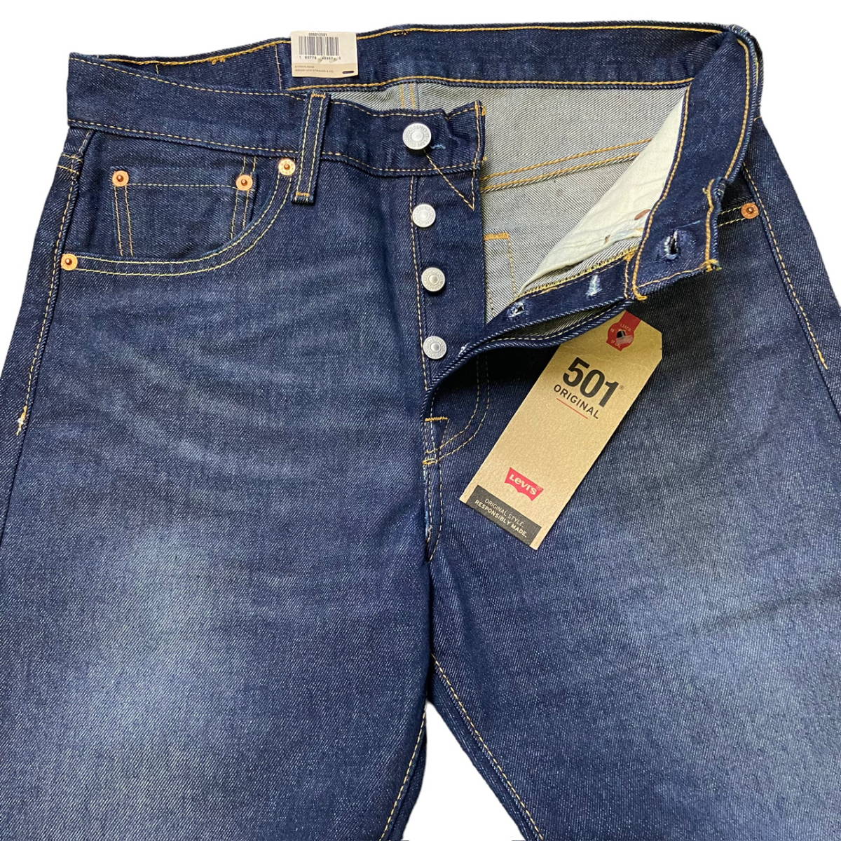 新品 Dead Stock US企画 Levis 501 W30 L34 リーバイス デニム パンツ Levi's 501 original stretch ストレート ジーンズ _画像6