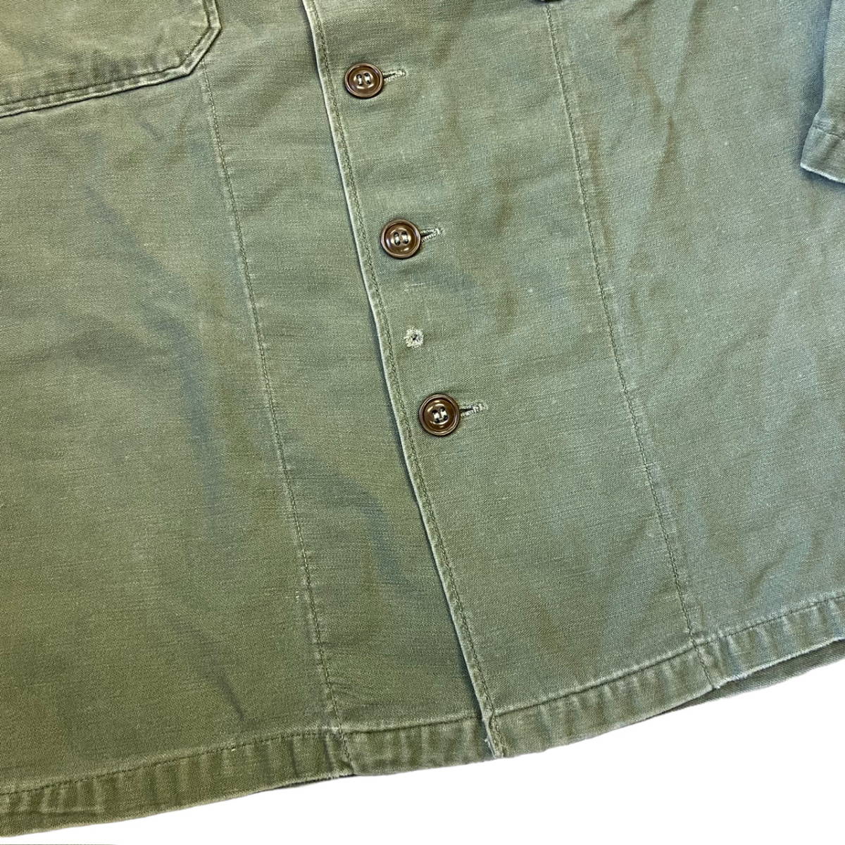 60年代 米軍 US ARMY ユーティリティシャツ 筒袖 SHIRT UTILITY ミリタリー シャツ ジャケット 60s 70s ヴィンテージ_画像6