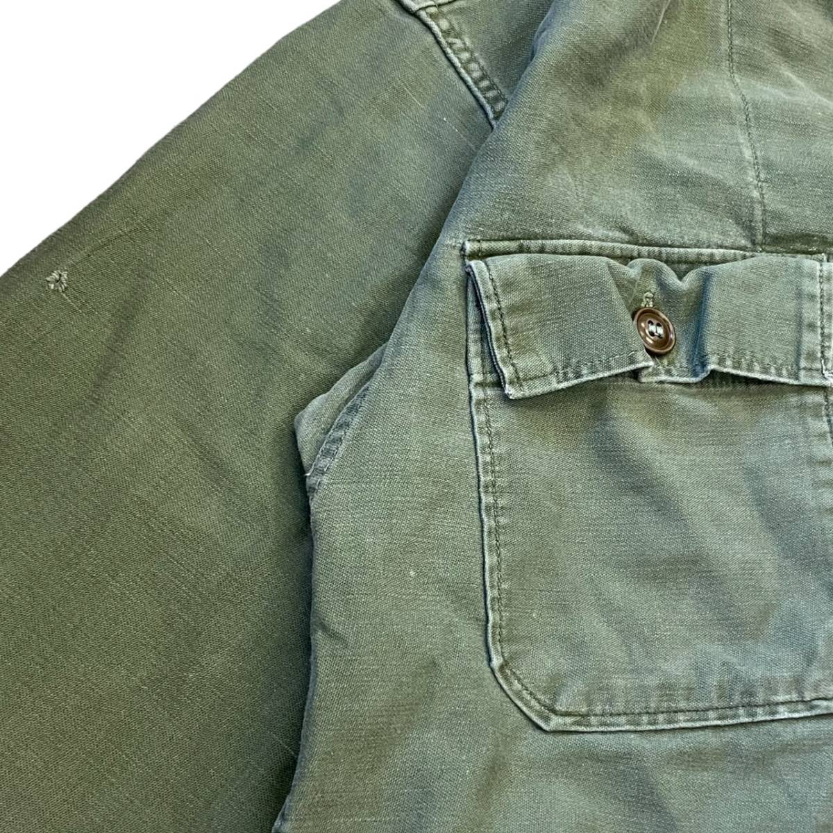 60年代 米軍 US ARMY ユーティリティシャツ 筒袖 SHIRT UTILITY ミリタリー シャツ ジャケット 60s 70s ヴィンテージ_画像7