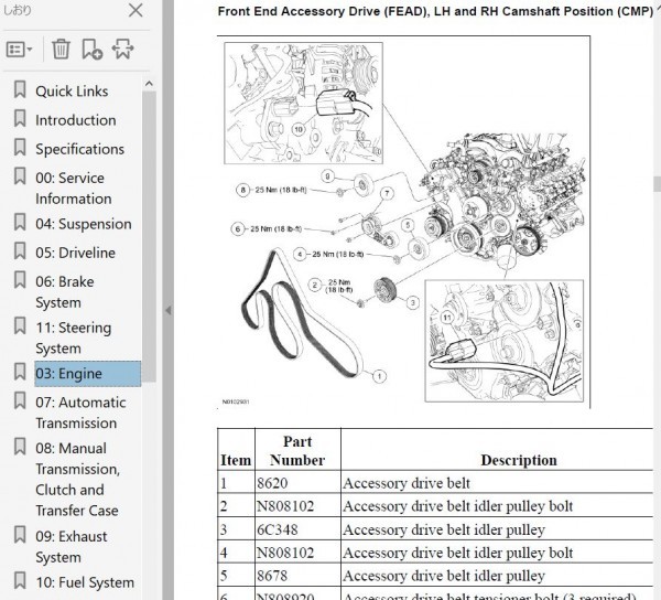 リンカーン ナビゲーター 2012-2014 ワークショップマニュアル 整備書 ボディー修理 修理書 エクスペディションの画像2