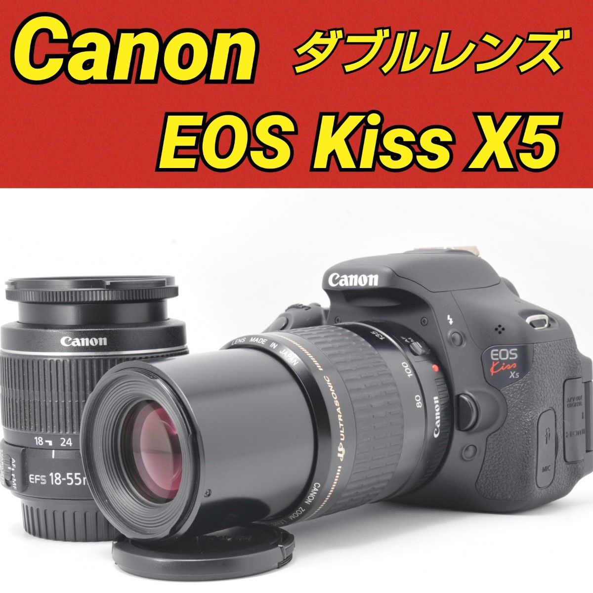 Canon EOS Kiss X5 ダブルレンズ 初心者おすすめ 一眼レフデビュー 自