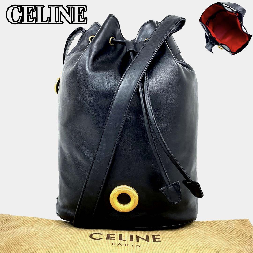 美品 CELINE セリーヌ ショルダーバッグ ワンショルダー 巾着 サークル