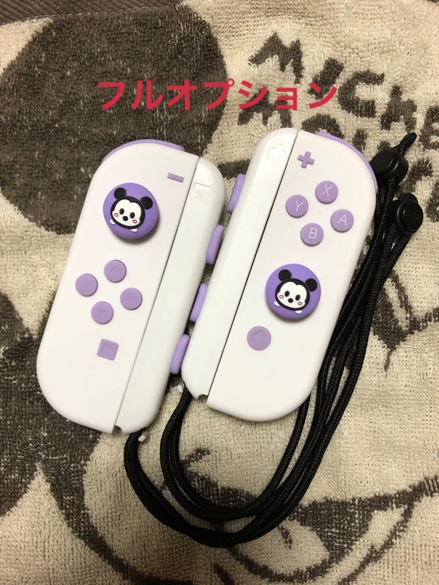 【美品】　ニンテンドースイッチ　カスタムジョイコン　パープル&ホワイト　動作確認済