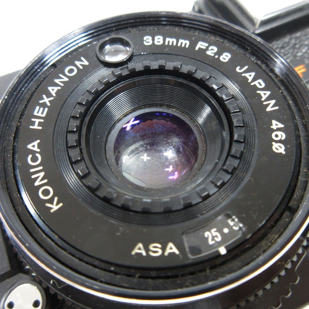 ☆〇KONICA C35EF 昭和レトロカメラ♪ 38mm F2.8 フィルムカメラ コニカ_画像4