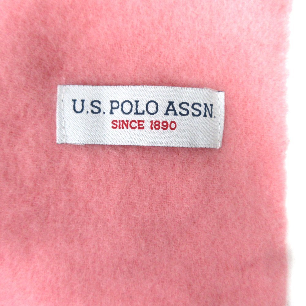 ▲▽U.S. POLO ASSN.（ユーエスポロアッスン）▼レディース マフラー▼ピンク▼サイズ200ｃｍ×28.5ｃｍ_画像6