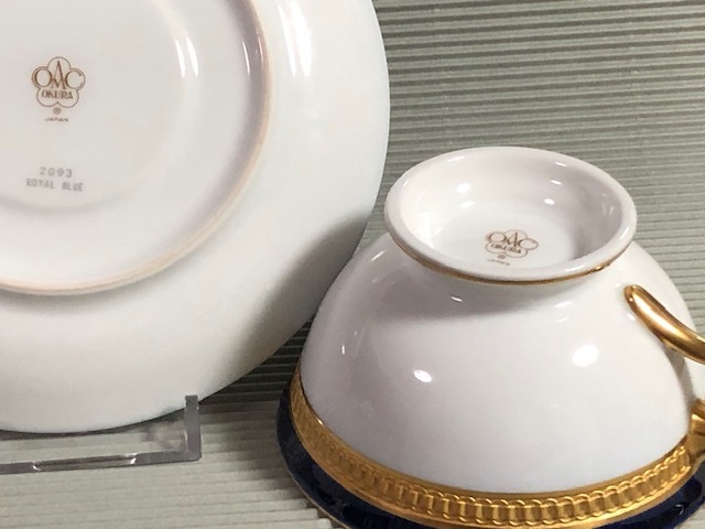 あすつく】 ◎大倉陶園 ティーカップ&ソーサーペアセット◎z53 マロン