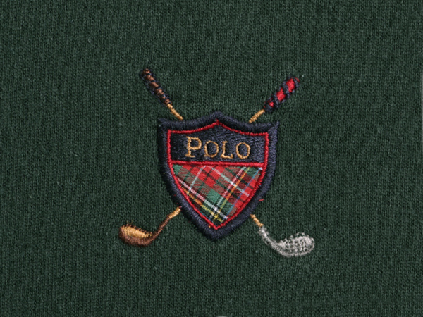 90s первый период Polo Golf Ralph Lauren ta-toru шея тренировочный мужской L / 90 годы Old обратная сторона ворсистый тяжелый to футболка POLO GOLF