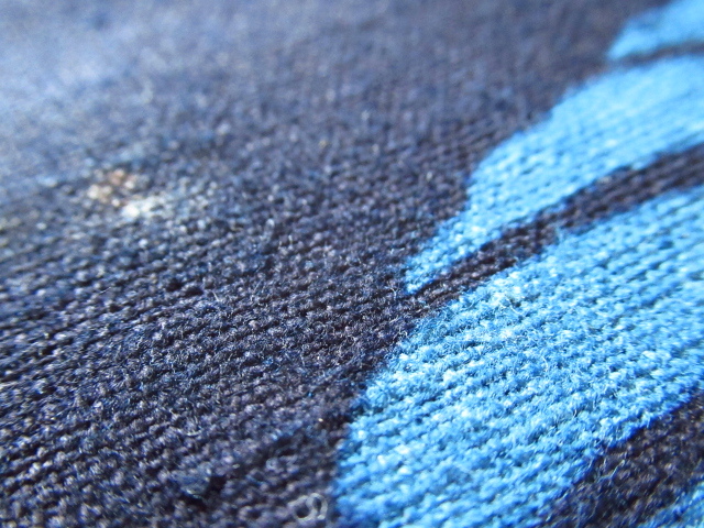 A104　型染　古布　木綿　藍染　アンティーク　リメイク素材　一枚_画像4
