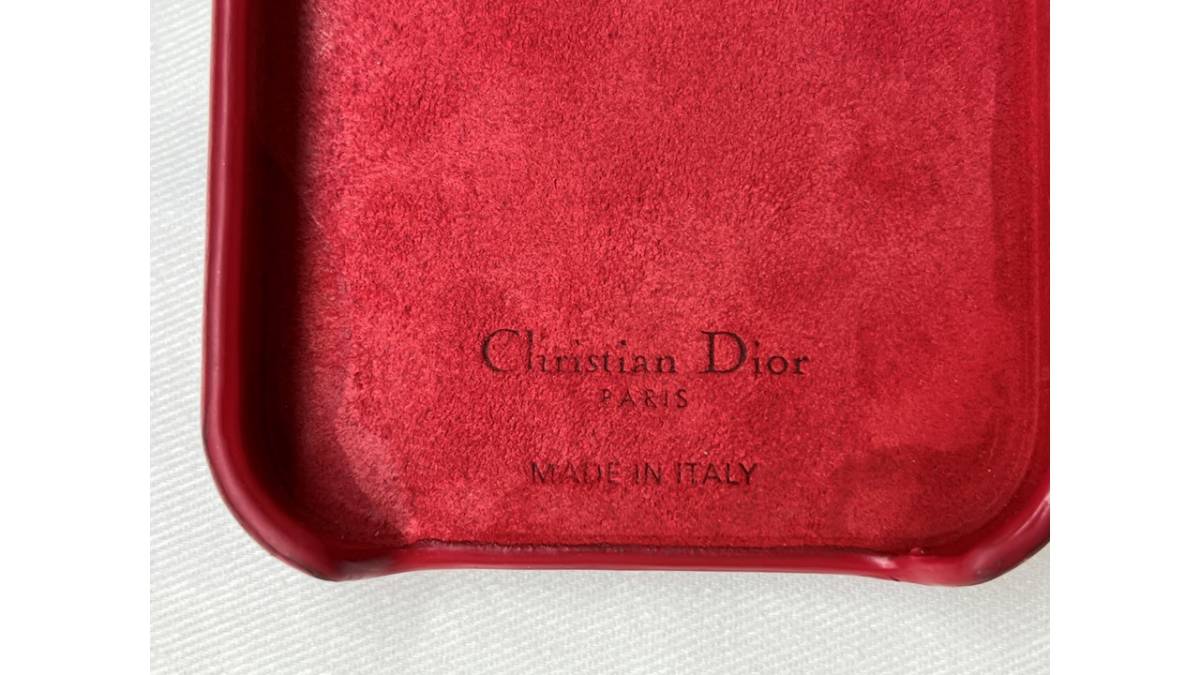  free shipping Christian Diorreti Dior iPhone14 pro case scarlet Christian Dior LADYDIOR cover quilting 