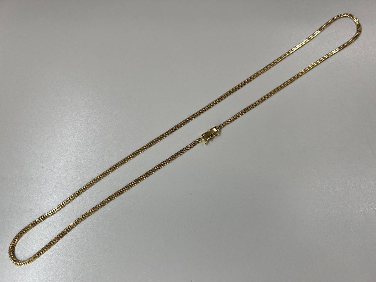 送料無料 美品 K18 喜平ネックレス 6面ダブル 造幣局刻印 ホール