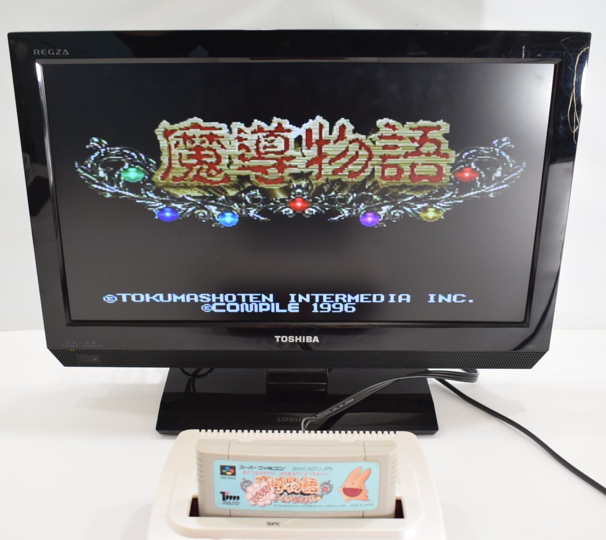 SFC 魔道物語 はなまる 大幼稚園児 Tim 動作品 スパーファミコン ゲーム カセット アルル /ぷよぷよ RJ-489TE/911_画像2