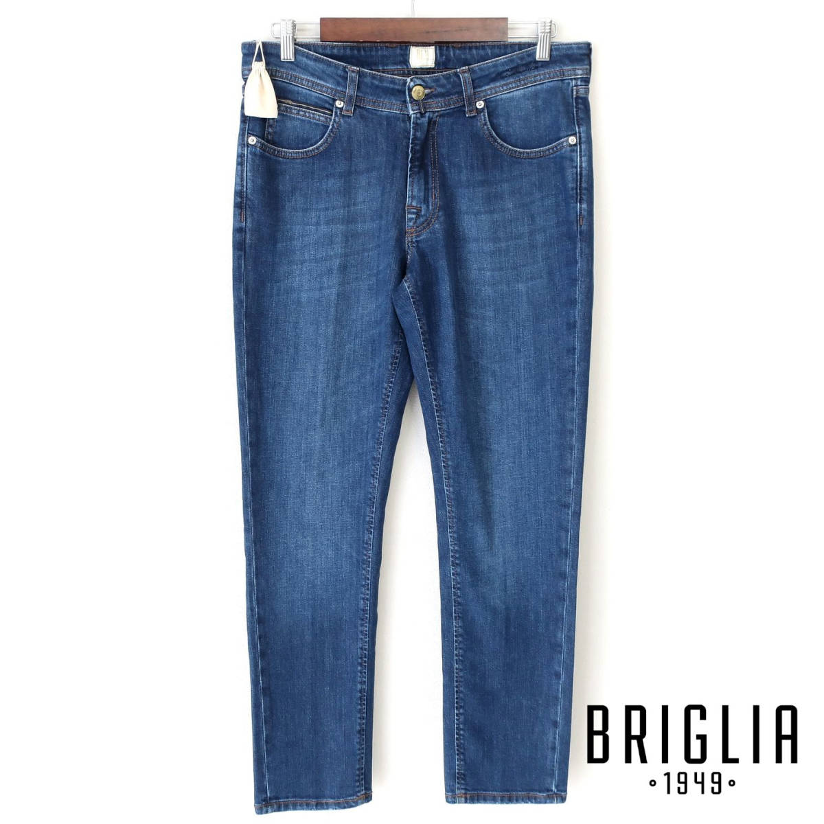 新品 未使用 BRIGLIA 1949 イタリア製 メンズ スリム ジーンズ デニム