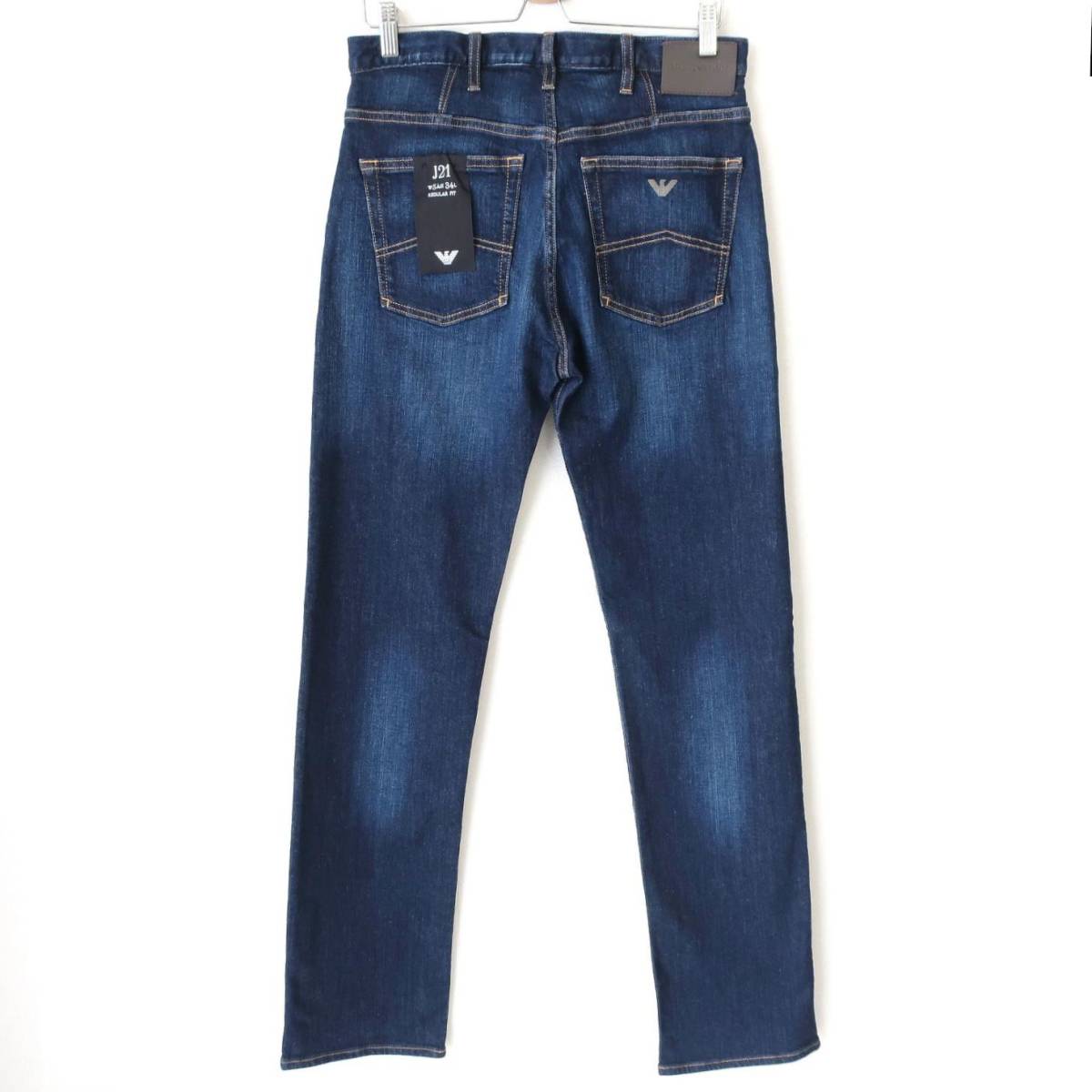  новый товар EMPORIO ARMANI постоянный Fit J21 джинсы Denim стрейч распорка индиго голубой Emporio Armani W29 S размер 