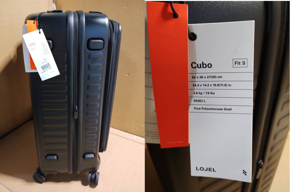 【未使用 開封品 外箱不良】LOJEL　ロジェール CUBOFIT　Small　55-62L　ブラック Black [TSAロック搭載]_画像4