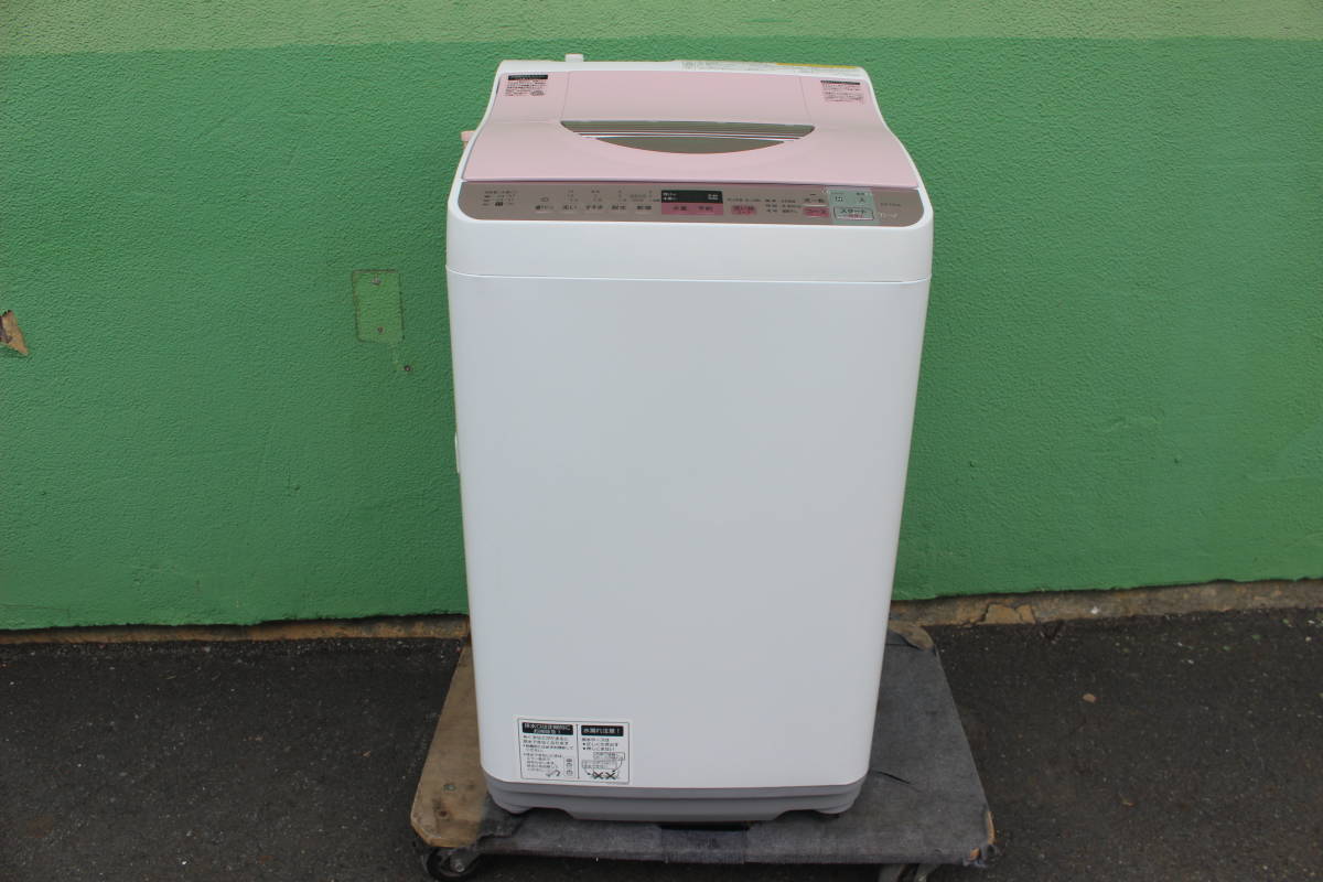 シャープ SHARP ES-TX5A-P [タテ型洗濯乾燥機(5.5kg) ピンク系] 2017年製 展示デモ　保管品