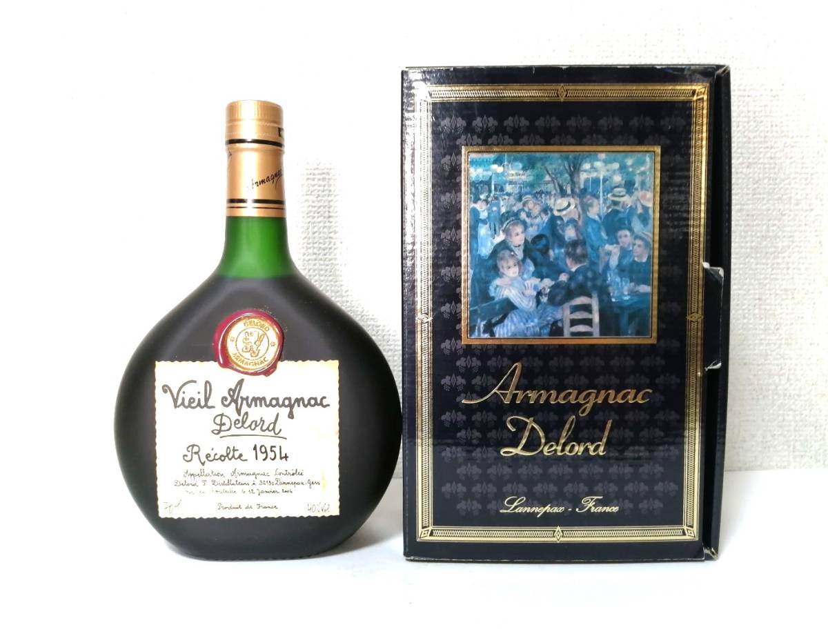 Delord デロード Vieil Armagnac アルマニャック Recolte 1954 700ml 40度 未開封 箱付きの画像1