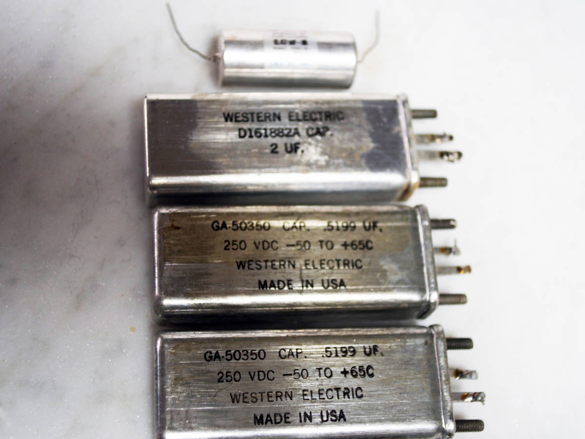 Western Electric オイルコンデンサー CAP 2μF 0.519μF 250V 4個セット　ウェスタンエレクトリック_画像1