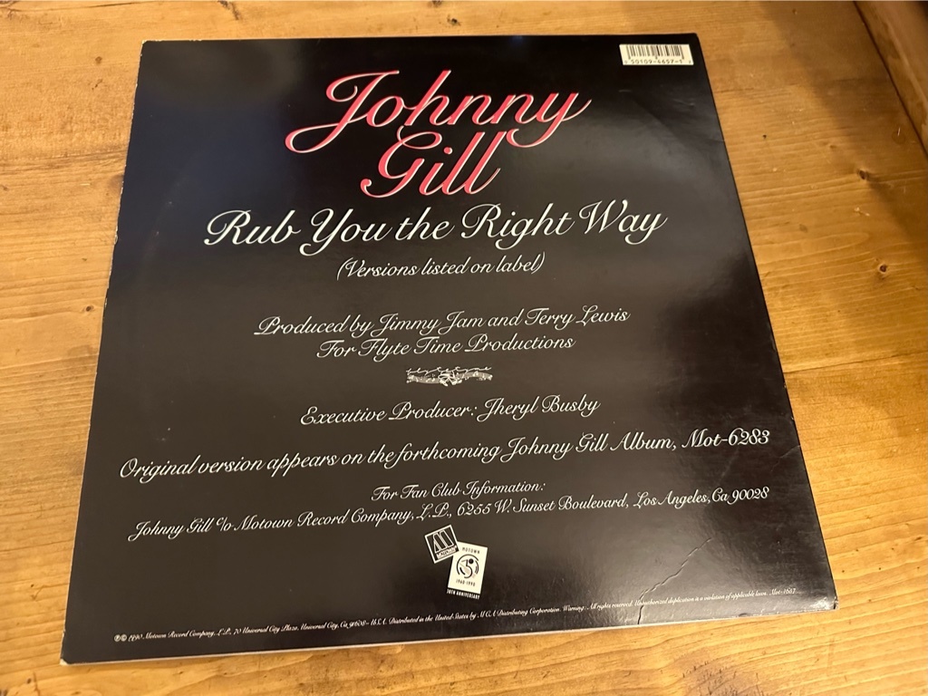 12”★Johnny Gill / Rub You The Right Way / Jimmy Jam And Terry Lewis / New Jack Swing！_画像2