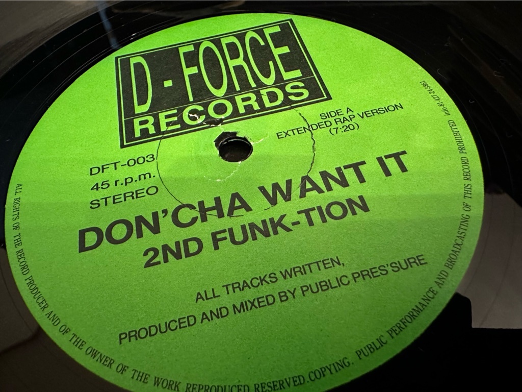 12”★2nd Funk-Tion / Don'cha Want It / ユーロ・ハウス / テクノ！！_画像2