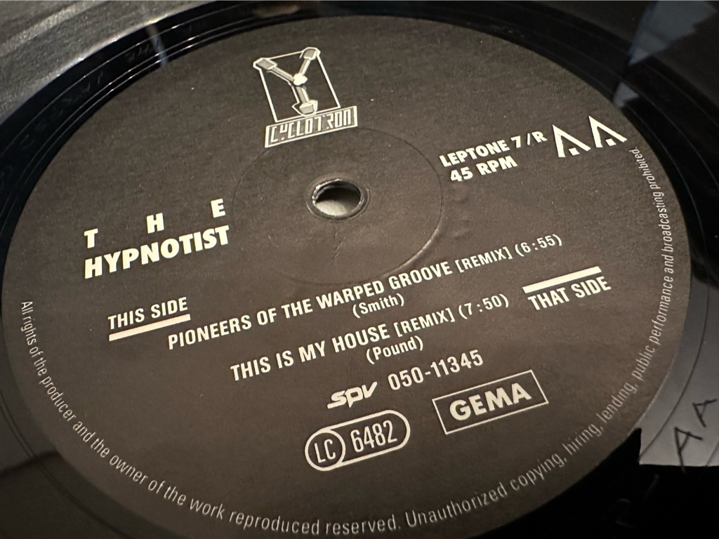 12”★The Hypnotist / This Is My House (Remix) / ハードコア・テクノ・クラシック！の画像5