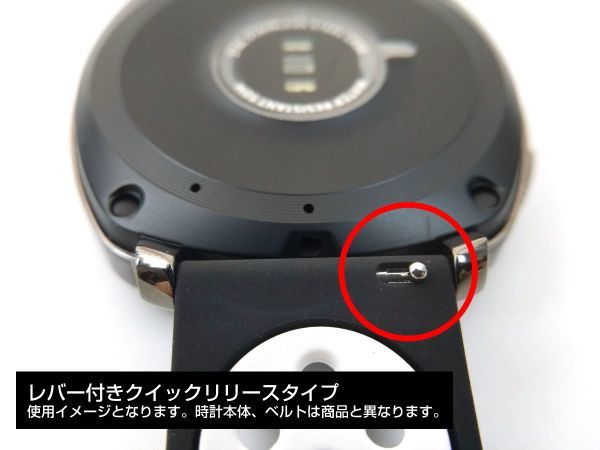 ナイロン製ミリタリーストラップ 交換用腕時計ベルト クイックリリース 黒Xブラック 20mmの画像5
