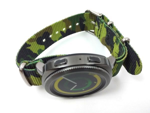 ナイロン製ミリタリーストラップ natoタイプ 腕時計布ベルト カモフラ 迷彩 20mm